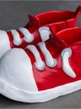 Bravest Studios Red and White Athletic Sneakers